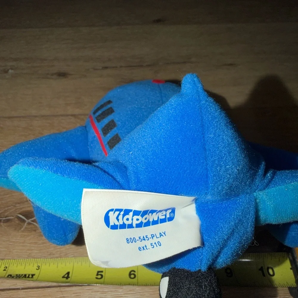 Vintage Stuffed 2000 Kidpower‎ Jay Jay The Jet Plane 9” Plush Vinyl Face